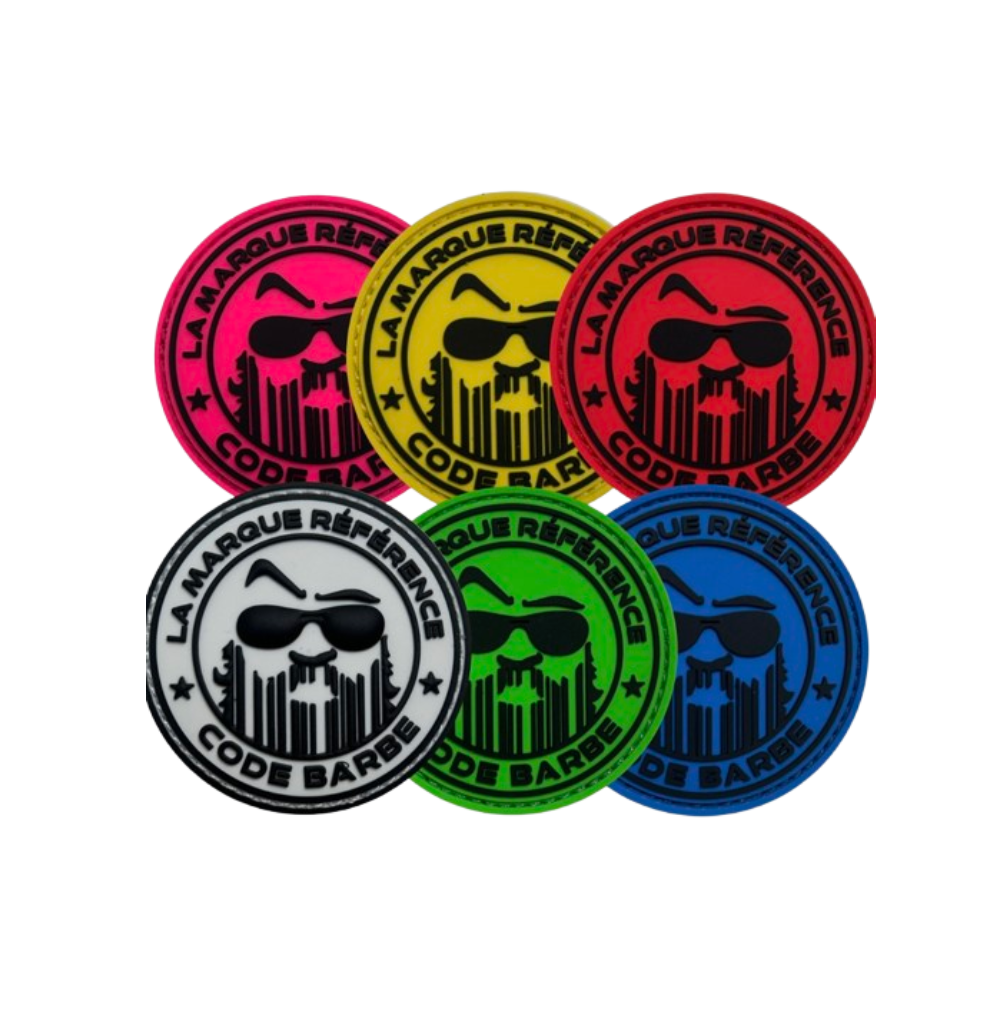 Écusson premium Code Barbe à scratch – PVC souple